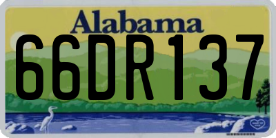 AL license plate 66DR137