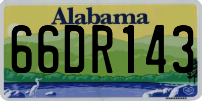 AL license plate 66DR143