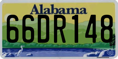 AL license plate 66DR148