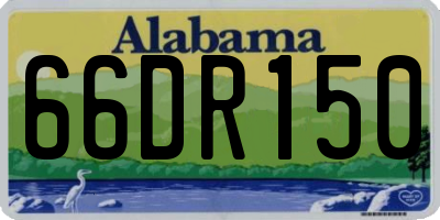 AL license plate 66DR150