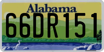 AL license plate 66DR151