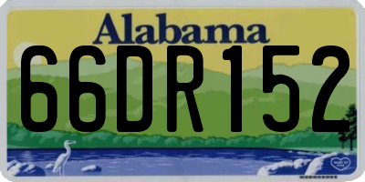 AL license plate 66DR152