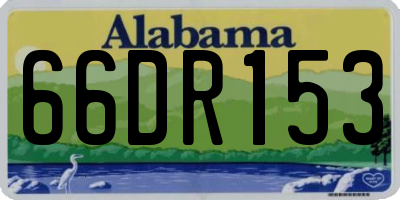 AL license plate 66DR153