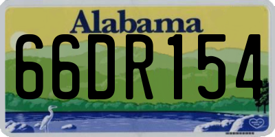 AL license plate 66DR154