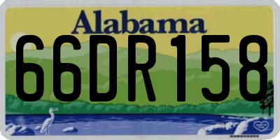 AL license plate 66DR158