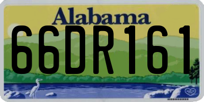 AL license plate 66DR161