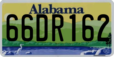 AL license plate 66DR162