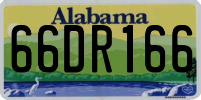 AL license plate 66DR166