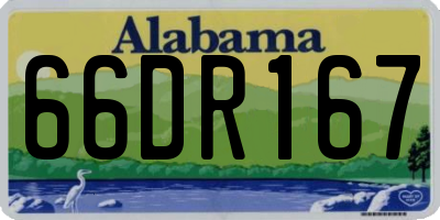 AL license plate 66DR167