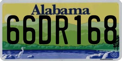 AL license plate 66DR168