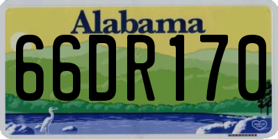 AL license plate 66DR170