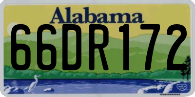 AL license plate 66DR172