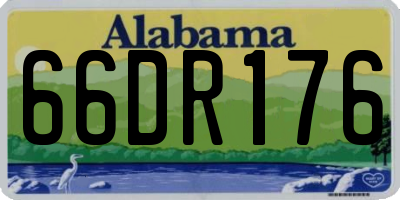 AL license plate 66DR176