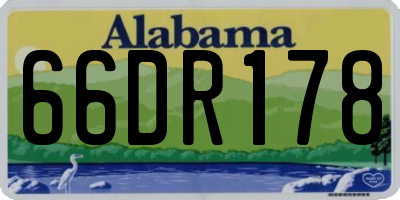 AL license plate 66DR178