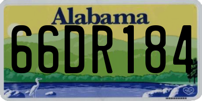 AL license plate 66DR184