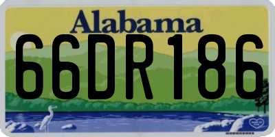 AL license plate 66DR186