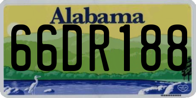 AL license plate 66DR188