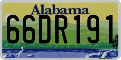 AL license plate 66DR191