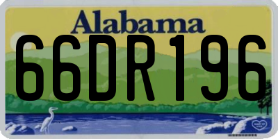 AL license plate 66DR196