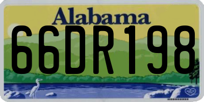 AL license plate 66DR198