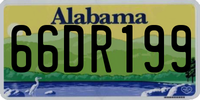 AL license plate 66DR199