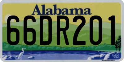 AL license plate 66DR201