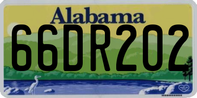 AL license plate 66DR202