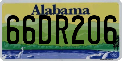 AL license plate 66DR206