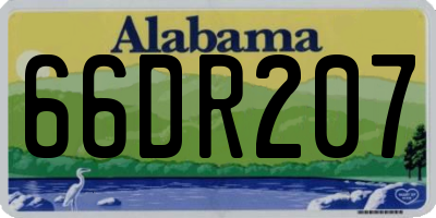 AL license plate 66DR207