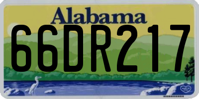 AL license plate 66DR217