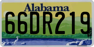 AL license plate 66DR219