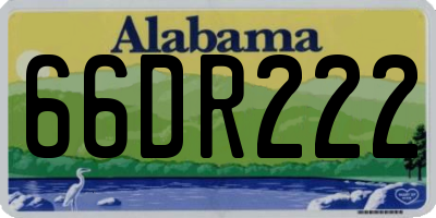AL license plate 66DR222