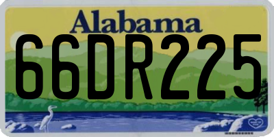 AL license plate 66DR225