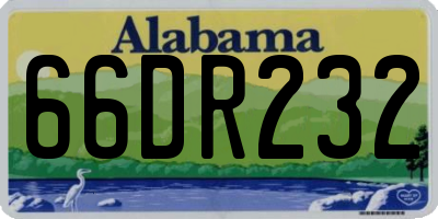 AL license plate 66DR232