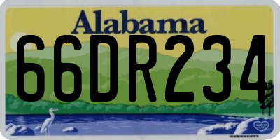 AL license plate 66DR234