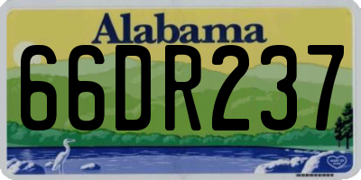 AL license plate 66DR237