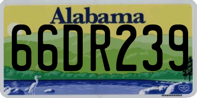 AL license plate 66DR239