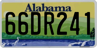 AL license plate 66DR241