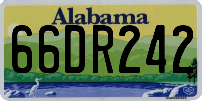 AL license plate 66DR242