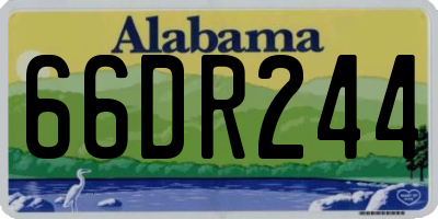 AL license plate 66DR244