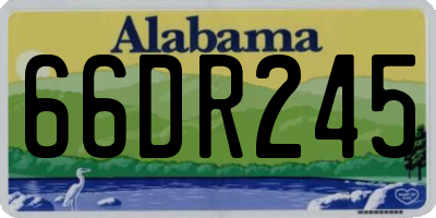 AL license plate 66DR245