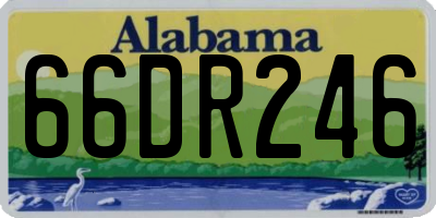 AL license plate 66DR246