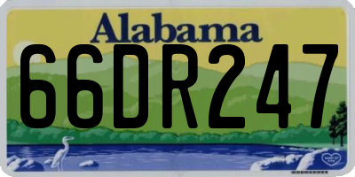 AL license plate 66DR247