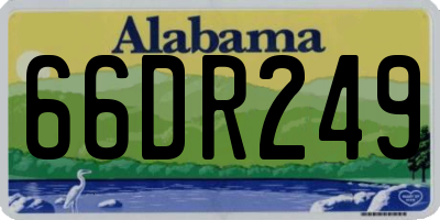 AL license plate 66DR249