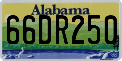 AL license plate 66DR250