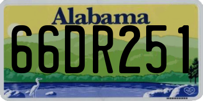 AL license plate 66DR251