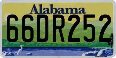 AL license plate 66DR252