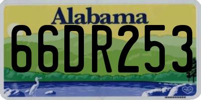 AL license plate 66DR253