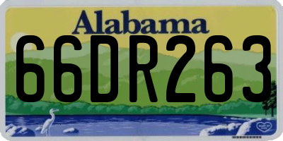 AL license plate 66DR263