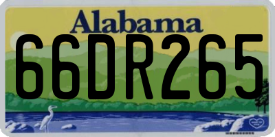 AL license plate 66DR265
